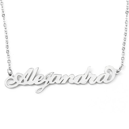 Alejandra Name Necklace - Italic Style