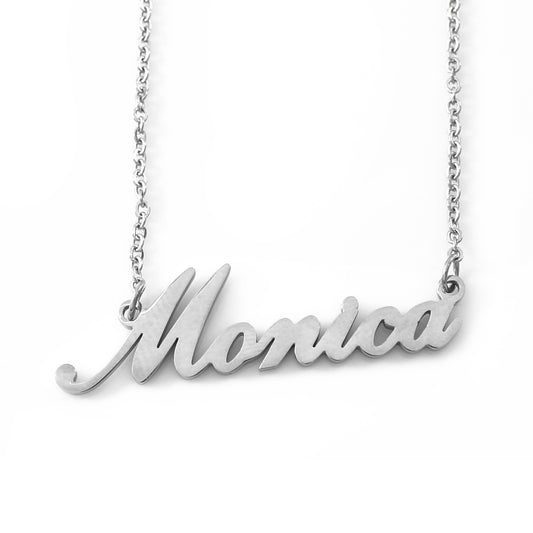 Monica Name Necklace - Italic Style