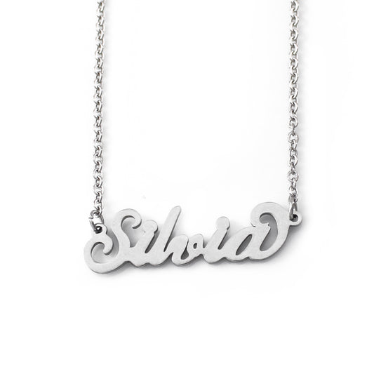 Silvia Name Necklace - Italic Style