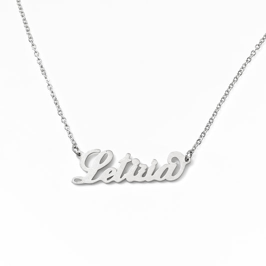 Letizia Name Necklace - Italic Style