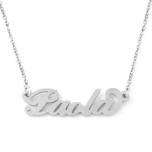 Paola Name Necklace - Italic Style