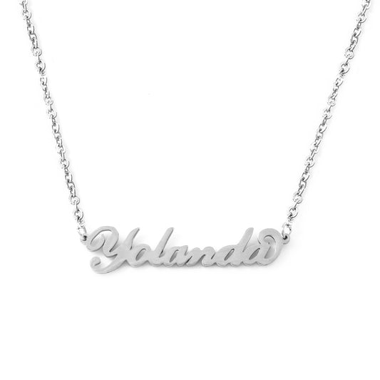 Yolanda Name Necklace - Italic Style