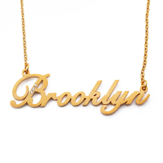 Brooklyn Name Necklace - Crystal Detail