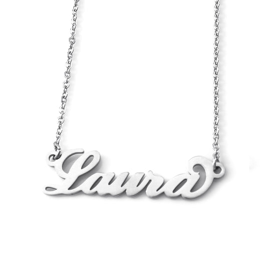 Laura Name Necklace - Italic Style