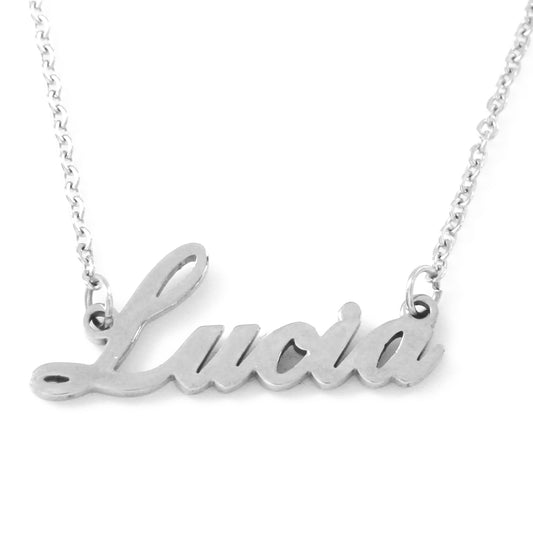 Lucia Name Necklace - Italic Style