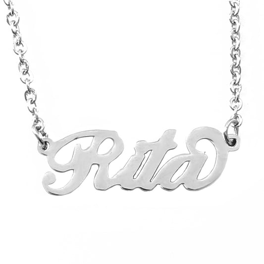 Rita Name Necklace - Italic Style