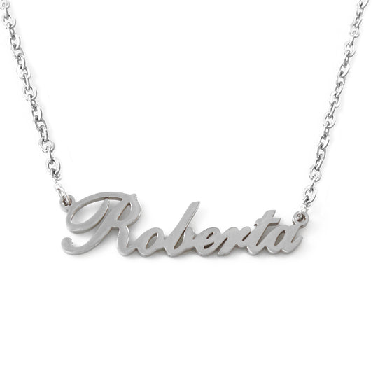 Roberta Name Necklace - Italic Style